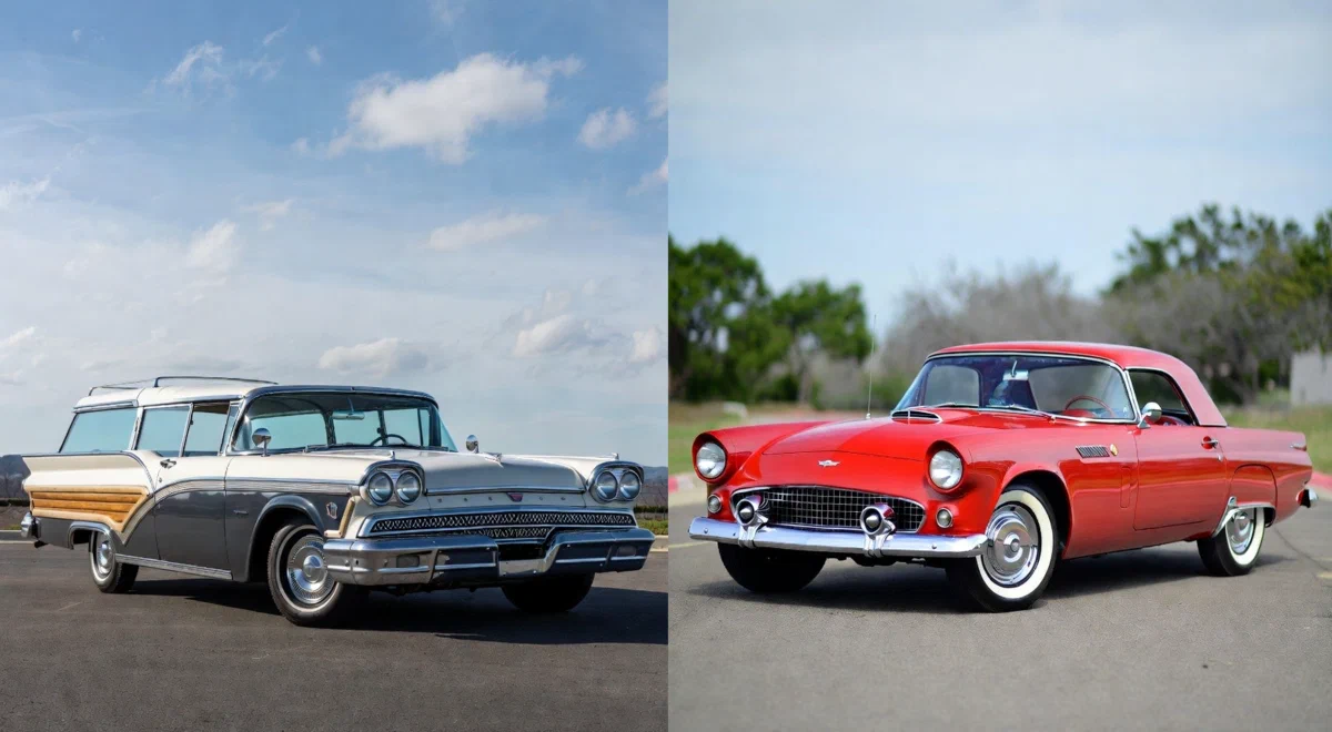 1959 Ford Country Squire | 1955 Ford Thunderbird